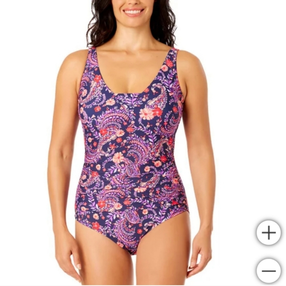 Lands' End Ladies' Swimsuit, Multi colored,Navy, NWT